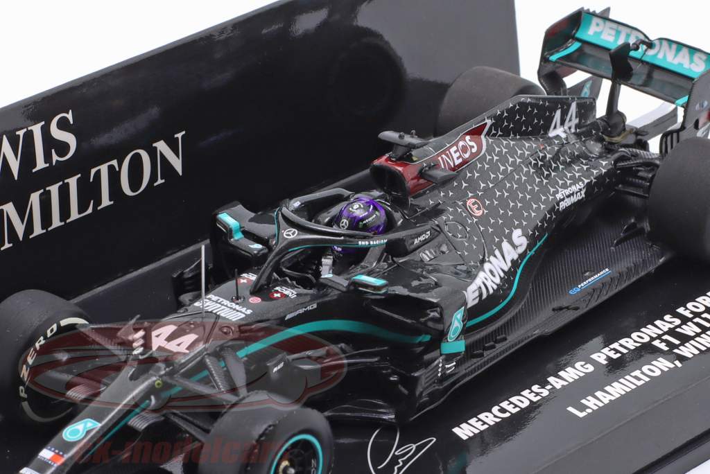 L. Hamilton Mercedes-AMG F1 W11 #44 vinder britisk GP formel 1 Verdensmester 2020 1:43 Minichamps