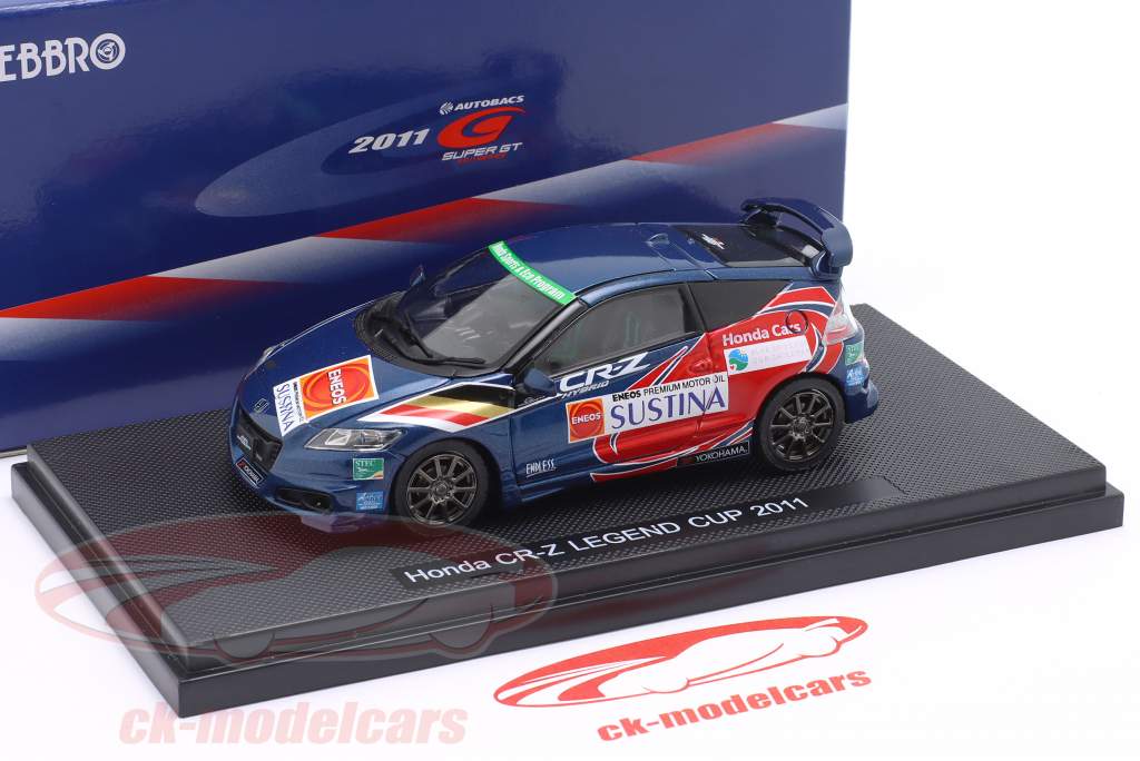 Ebbro 1:43 Honda Cr-Z Legend Cup 2011 blue 44694 model car