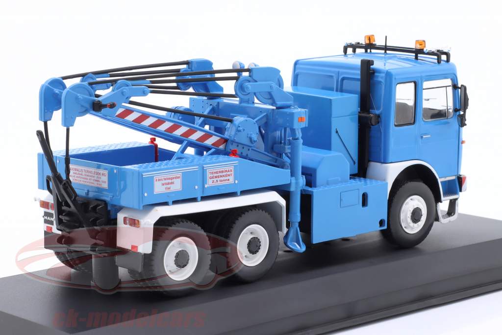 Man F8 Truck Abschleppwagen Baujahr 1982 Wrecker Road Service blau 1:43 Ixo