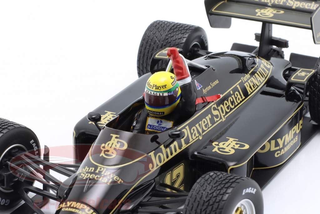 Ayrton Senna Lotus 97T #12 1st Win Portugal GP Formula 1 1985 1:18 Minichamps + Book free