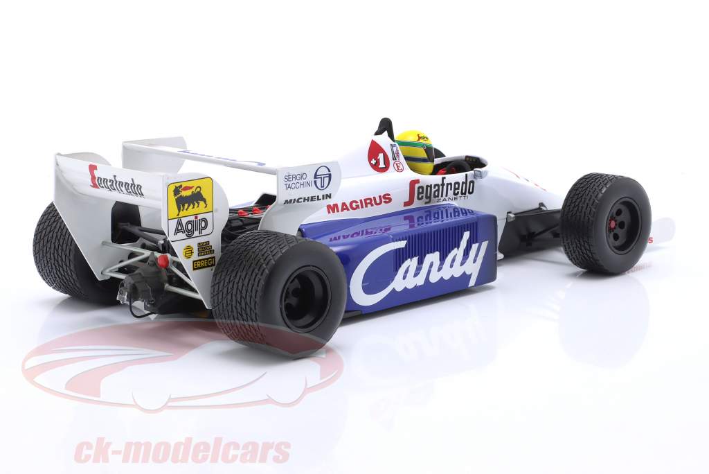 Ayrton Senna Toleman TG184 #19 2nd Monaco GP Formula 1 1984 1:18 Minichamps + Book free