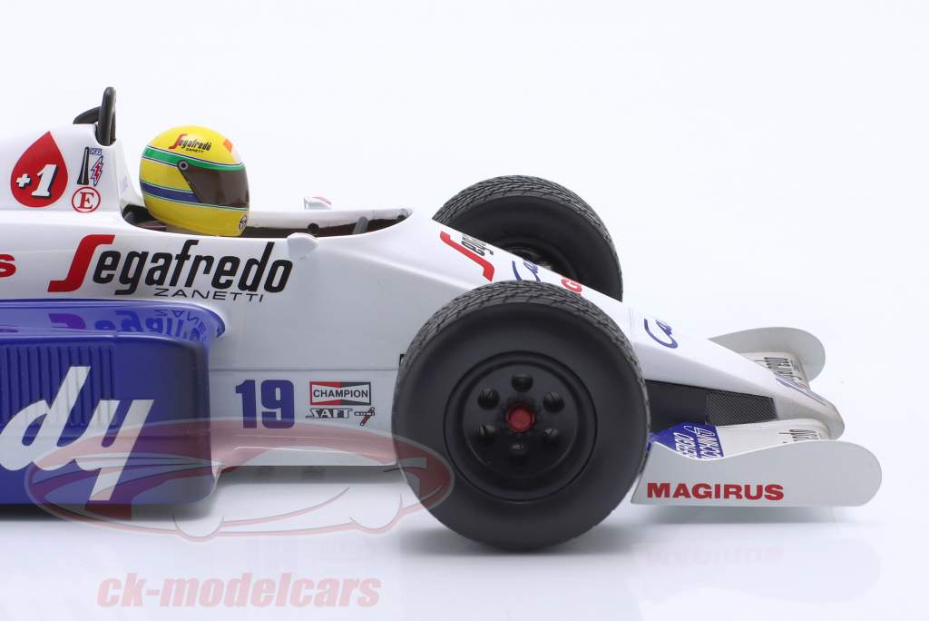 Ayrton Senna Toleman TG184 #19 2nd Monaco GP Formula 1 1984 1:18 Minichamps + Book free