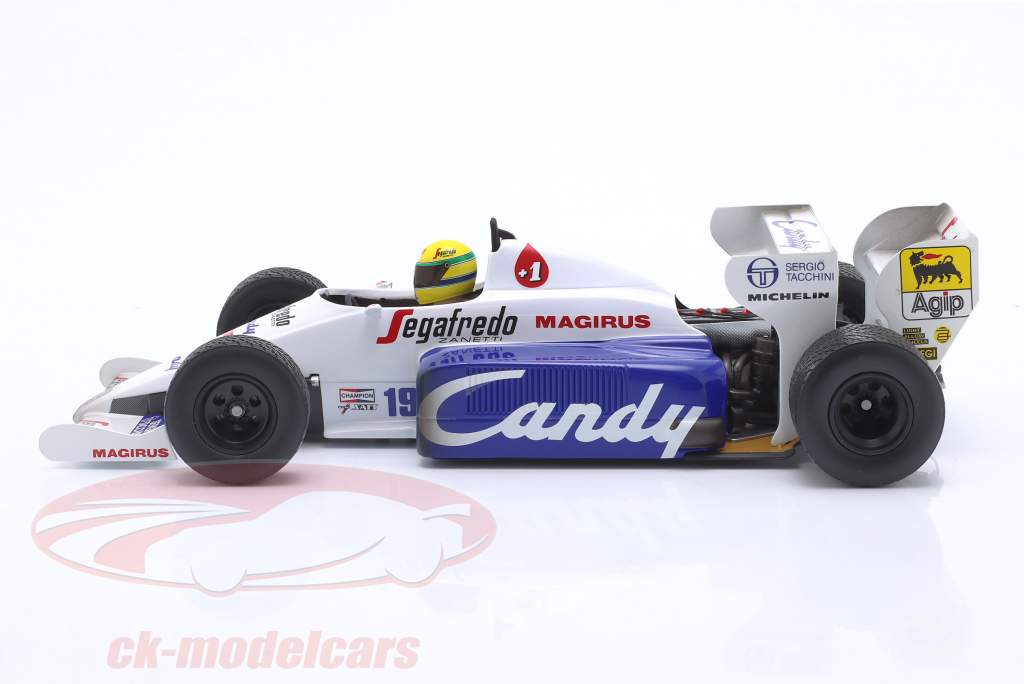 A. Senna Toleman TG184 Dirty Version #19 2 Monaco GP formel 1 1984 1:18 Minichamps