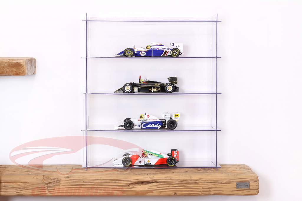 Vitrina de acrílico 50x55x16 cm con 5 estantes para escala 1:18 / 1:24 / 1:43 / 1:64