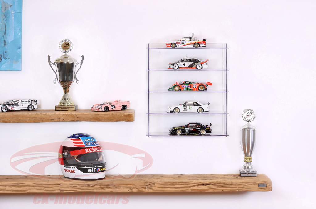 Vitrina de acrílico 50x55x16 cm con 5 estantes para escala 1:18 / 1:24 / 1:43 / 1:64