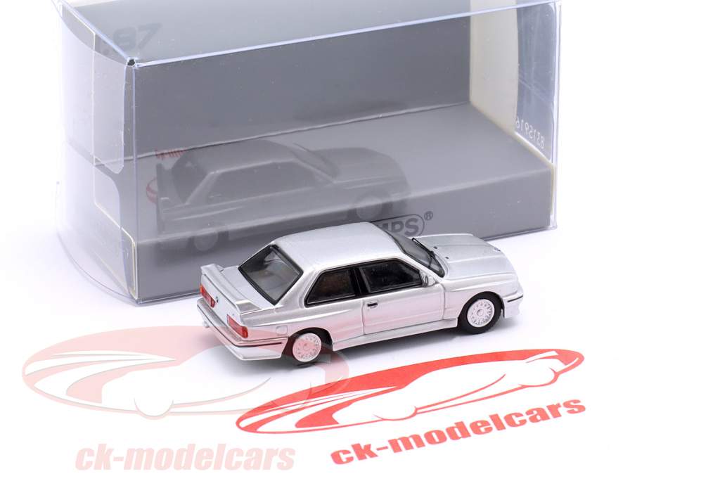 BMW M3 (E30) Bouwjaar 1986 zilver 1:87 Minichamps