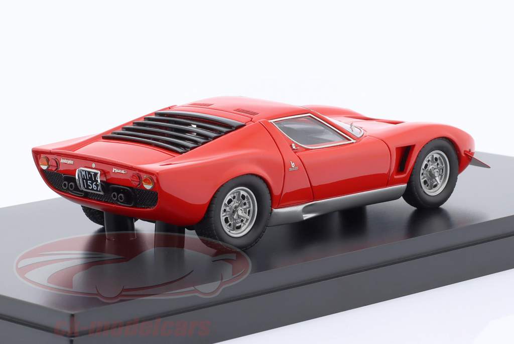 Lamborghini Miura P400S Millechiodi Byggeår 1969 rød 1:43 Matrix