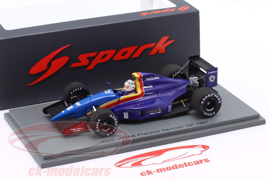 Fabrizio Barbazza AGS JH25B #18 Alemania prueba fórmula 1 1991 1:43 Spark
