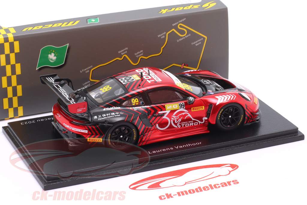 Limit #006/ Porsche 911 (992) GT3 R #99 6° FIA GT World Cup Macau 2023 Vanthoor 1:43 Spark