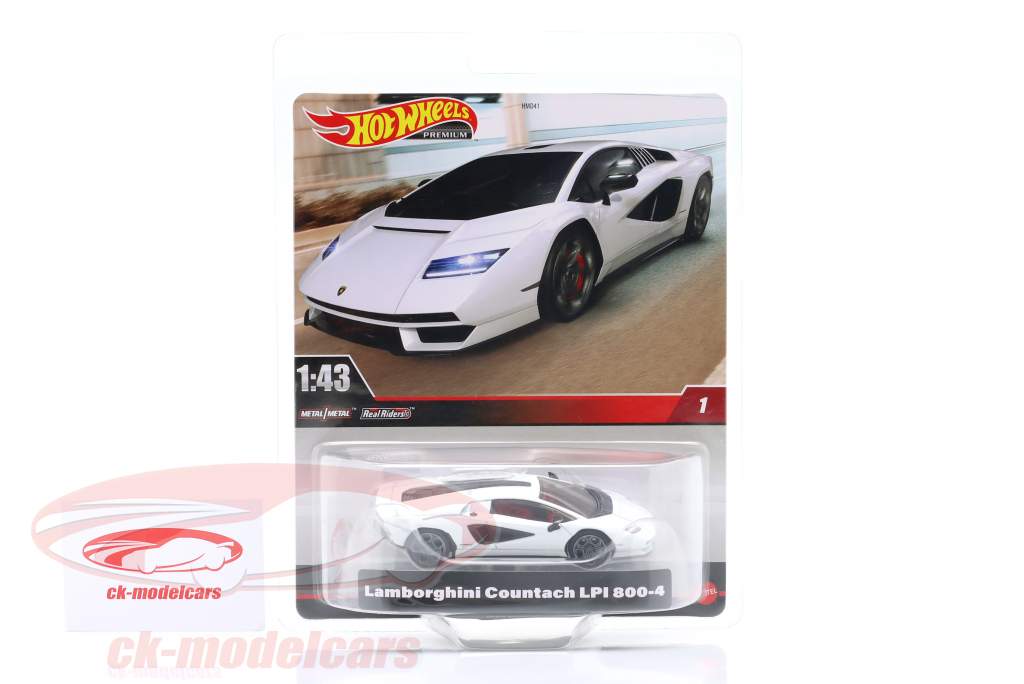 Lamborghini Countach LPI 800-4 Bouwjaar 2022 wit 1:43 HotWheels