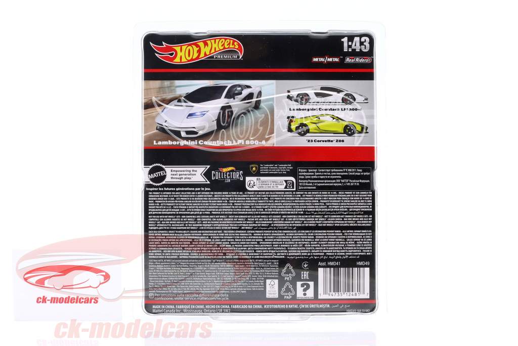 Lamborghini Countach LPI 800-4 Baujahr 2022 weiß 1:43 HotWheels 