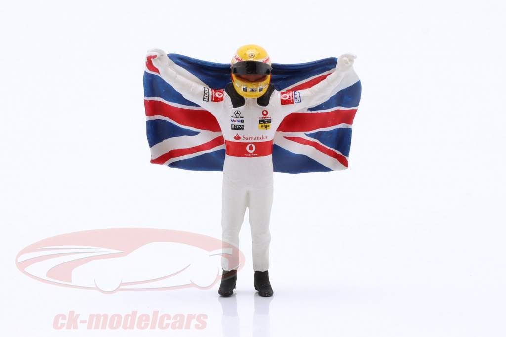 Lewis Hamilton с Британский флаг формула 1 2007 фигура 1:43 Cartrix