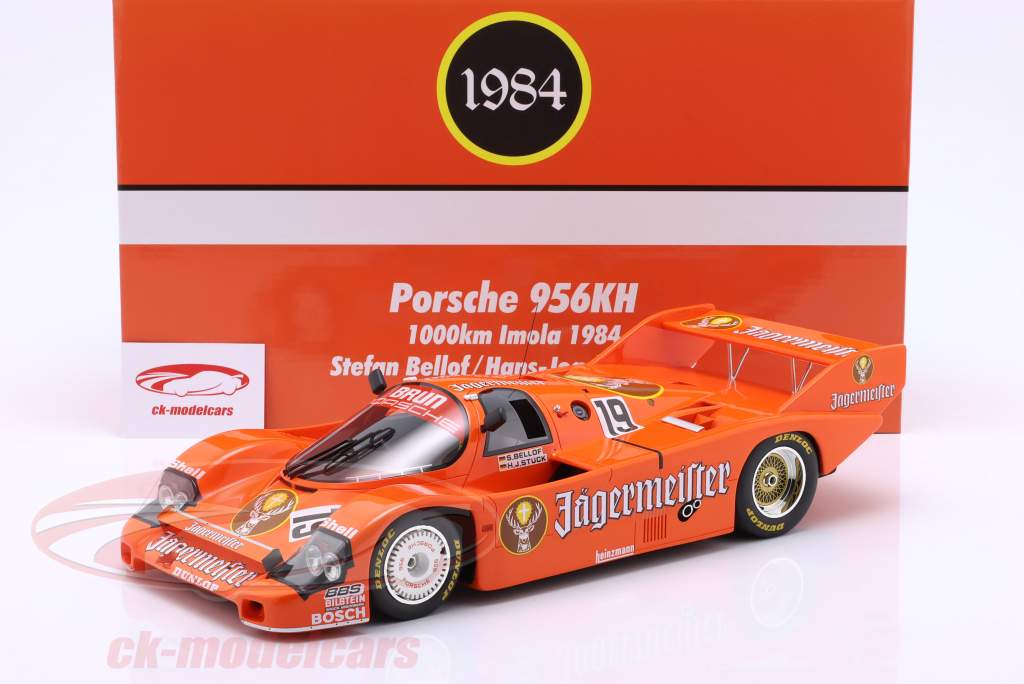Porsche 956B Jägermeister #19 winnaar 1000km Imola 1984 Stuck, Bellof 1:12 WERK83