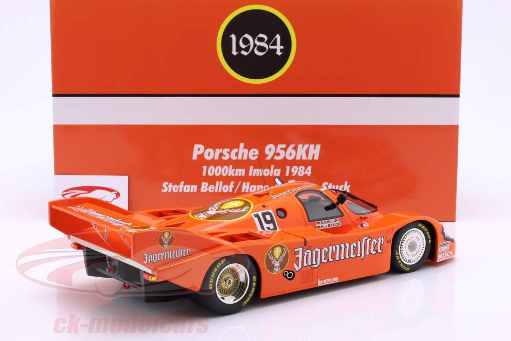 Porsche 956B Jägermeister #19 winnaar 1000km Imola 1984 Stuck, Bellof 1:12 WERK83