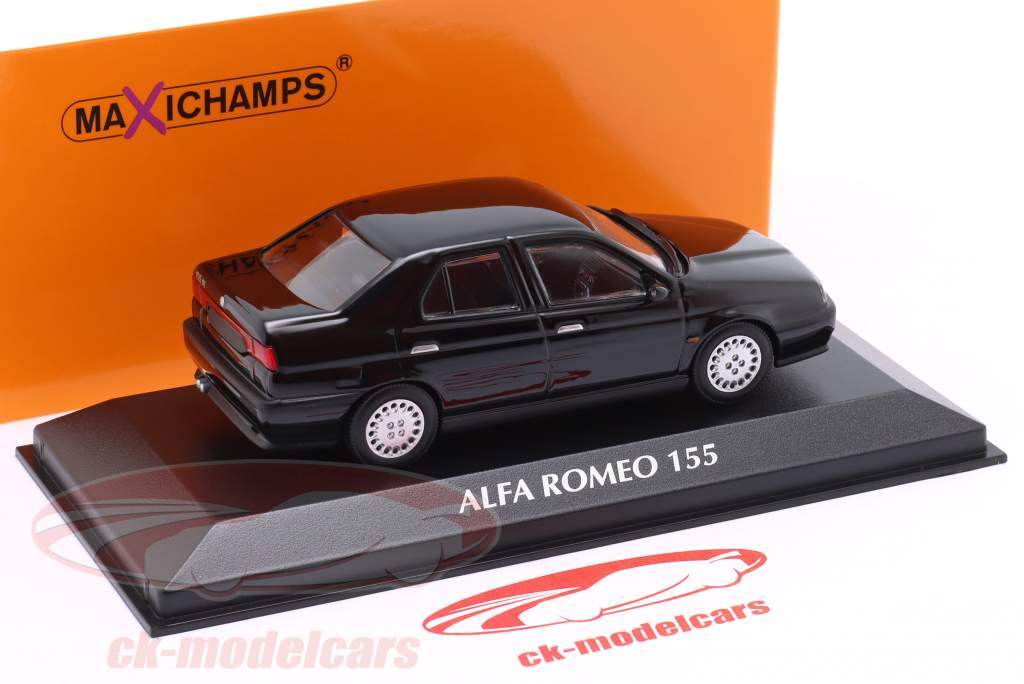 Alfa Romeo 155 Année de construction 1992 noir 1:43 Minichamps