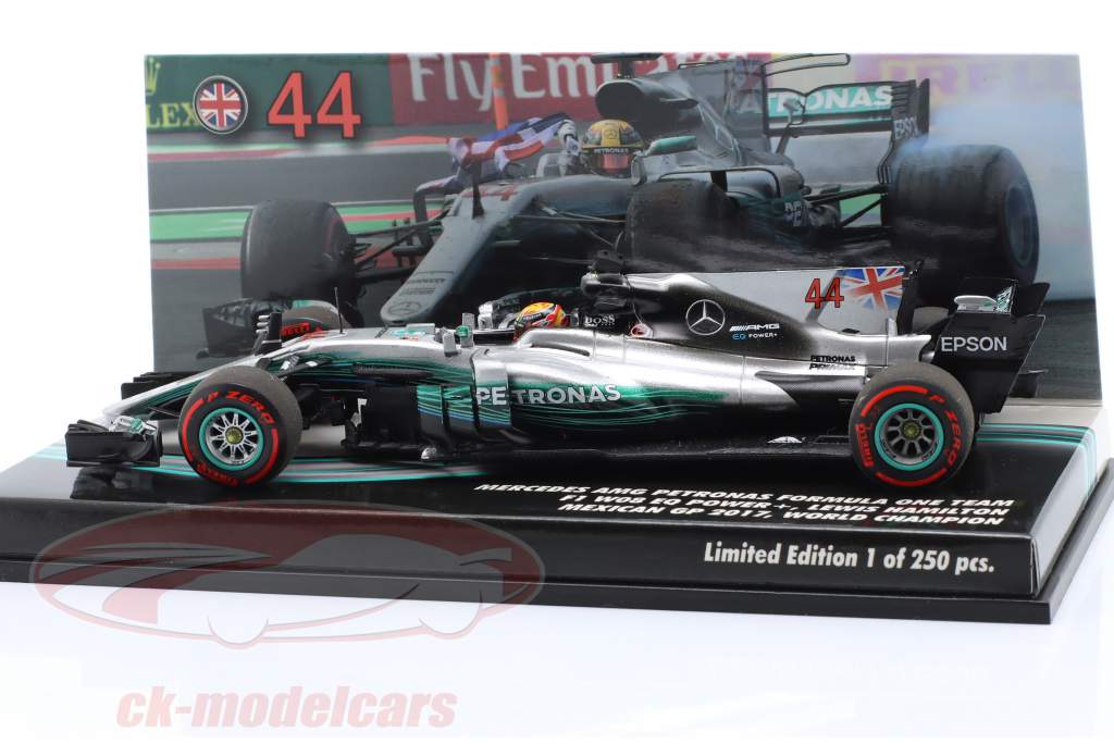 Minichamps 1:43 L. Hamilton Mercedes F1 W08 #44 メキシコ GP