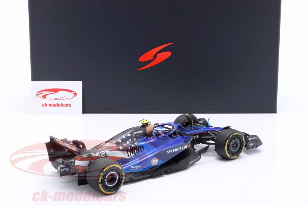 Logan Sargeant Williams FW45 #2 EE.UU GP fórmula 1 2023 1:18 Spark
