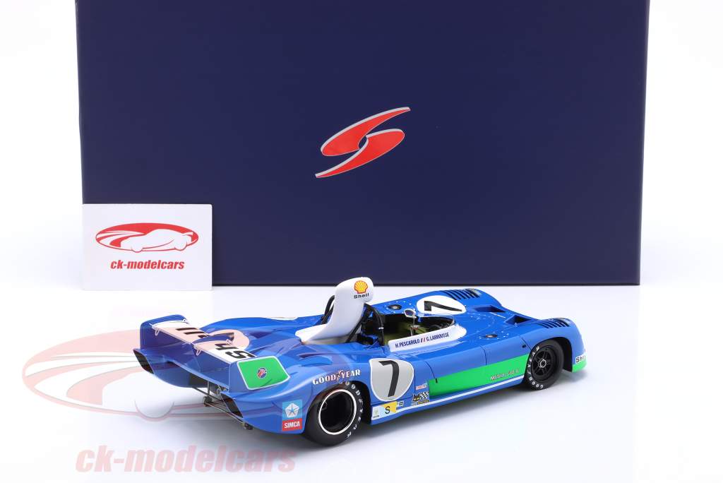 Matra MS670B #7 winnaar 24h LeMans 1974 Pescarolo, Larrousse 1:18 Spark