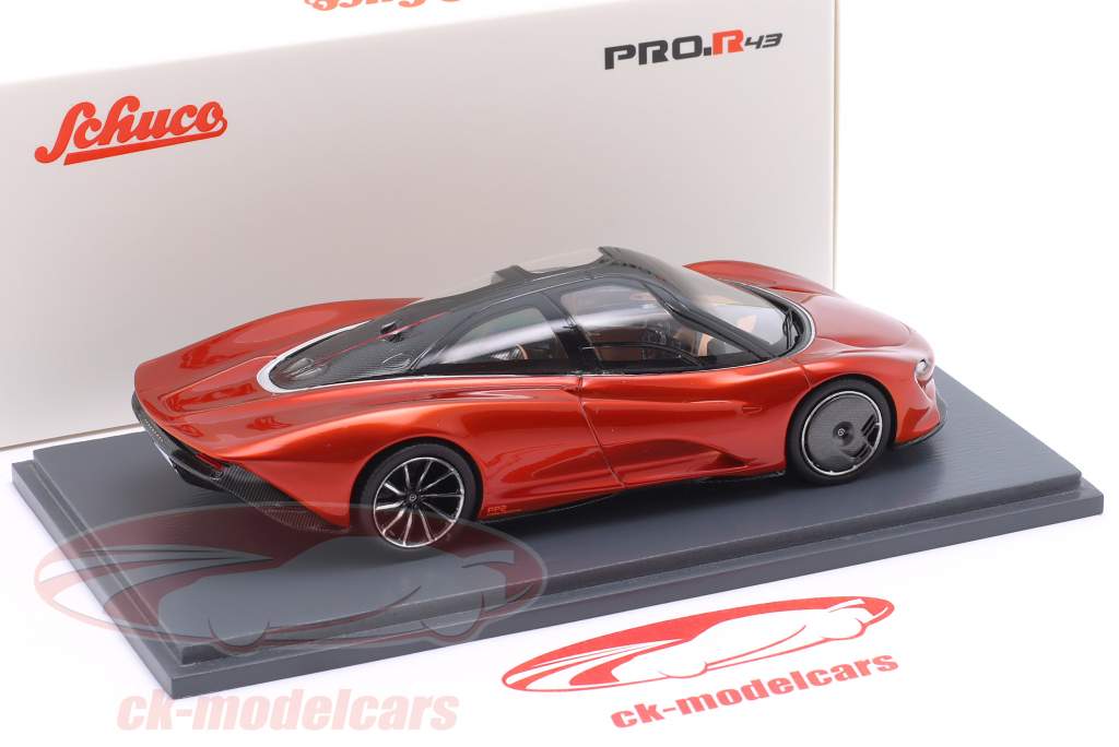 McLaren Speedtail Byggeår 2019 rød metallisk 1:43 Schuco