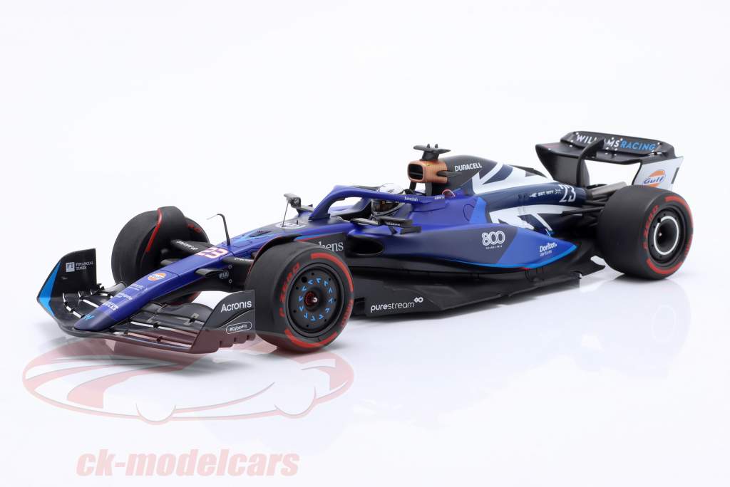 Alexander Albon Williams FW45 #23 8º Britânico GP fórmula 1 2023 1:18 Spark