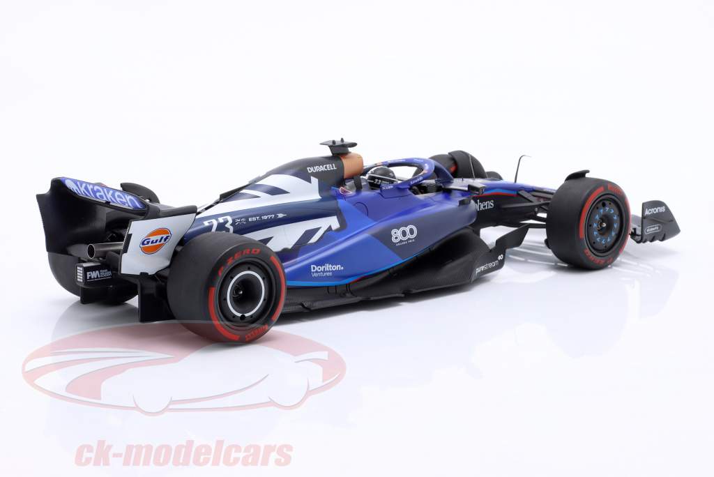 Alexander Albon Williams FW45 #23 8º Britânico GP fórmula 1 2023 1:18 Spark