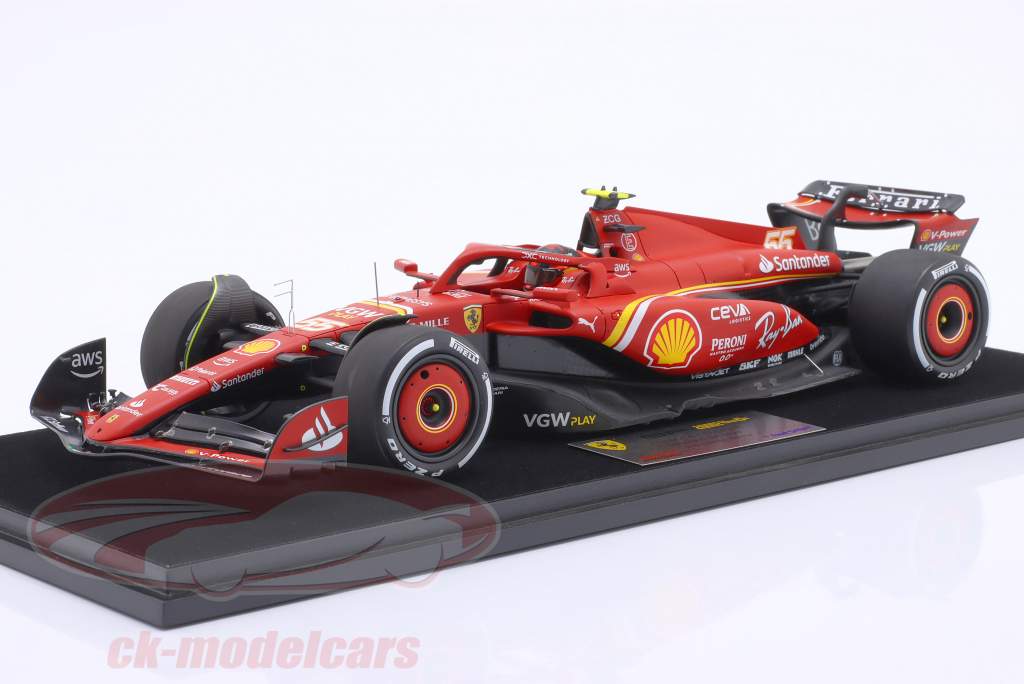 Carlos Sainz jr. Ferrari SF-24 #55 3º Bahrein GP fórmula 1 2024 1:18 LookSmart