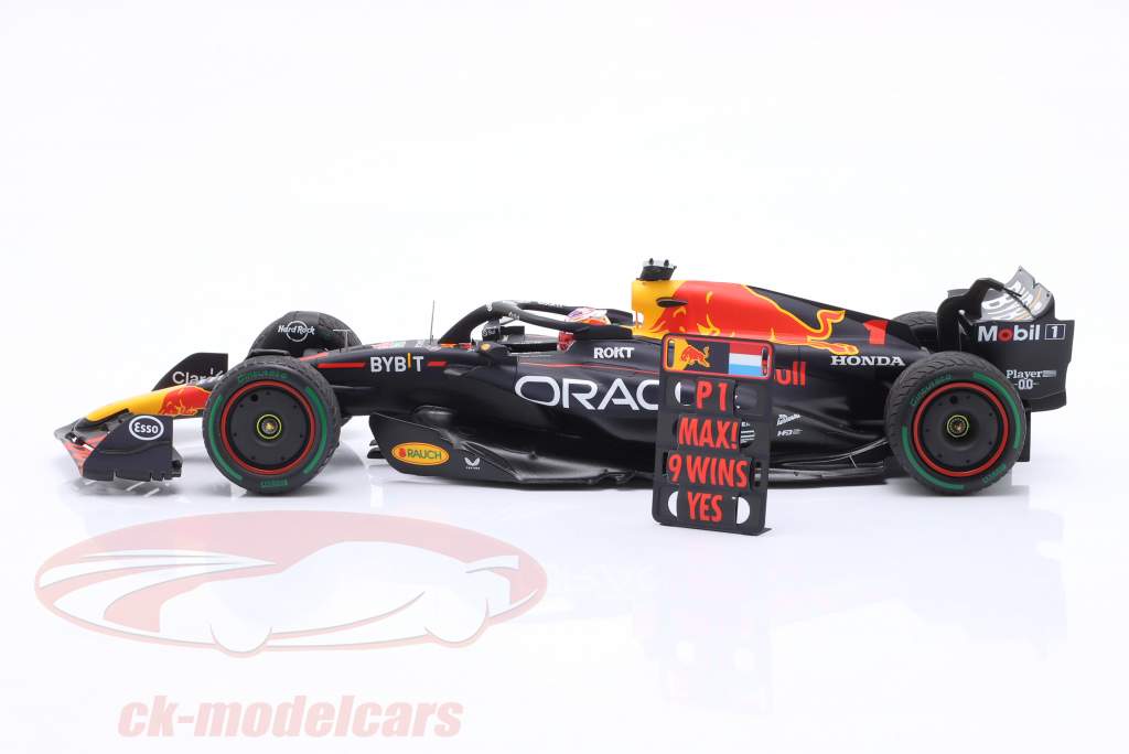 M. Verstappen Red Bull RB19 #1 ganhador Holandês GP fórmula 1 Campeão mundial 2023 1:18 Spark