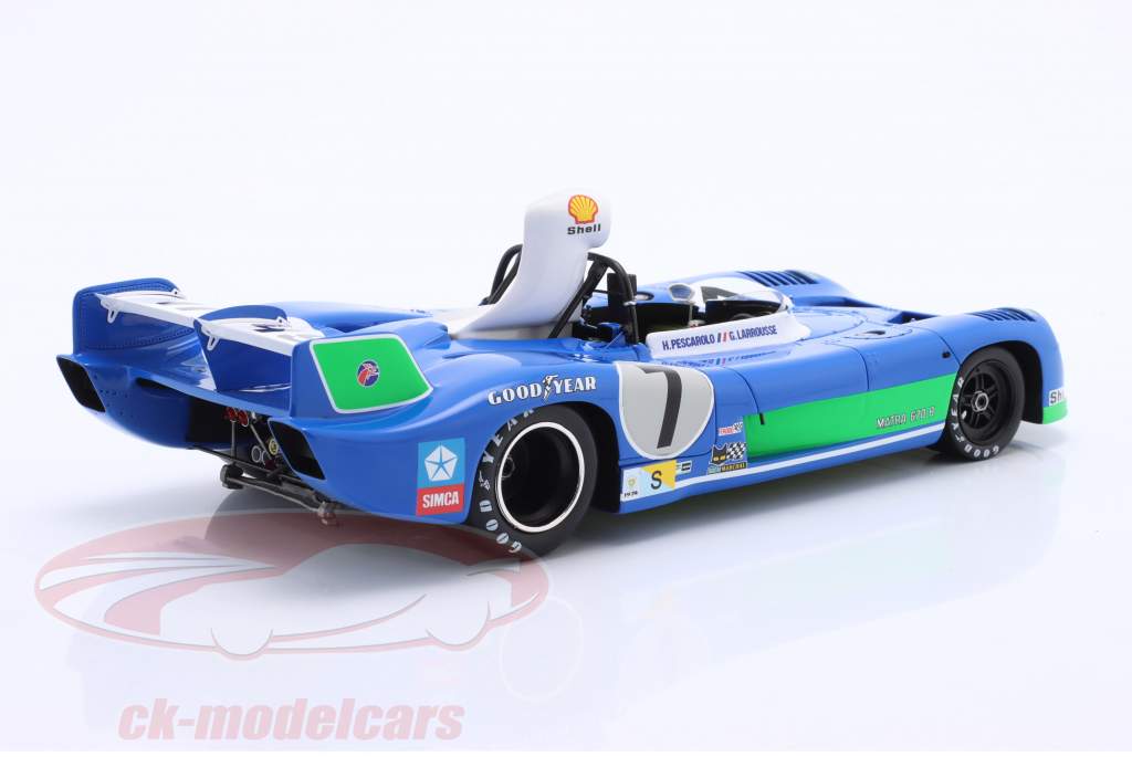 Matra MS670B #7 vinder 24h LeMans 1974 Pescarolo, Larrousse 1:18 Spark