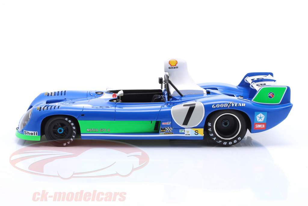 Matra MS670B #7 vinder 24h LeMans 1974 Pescarolo, Larrousse 1:18 Spark