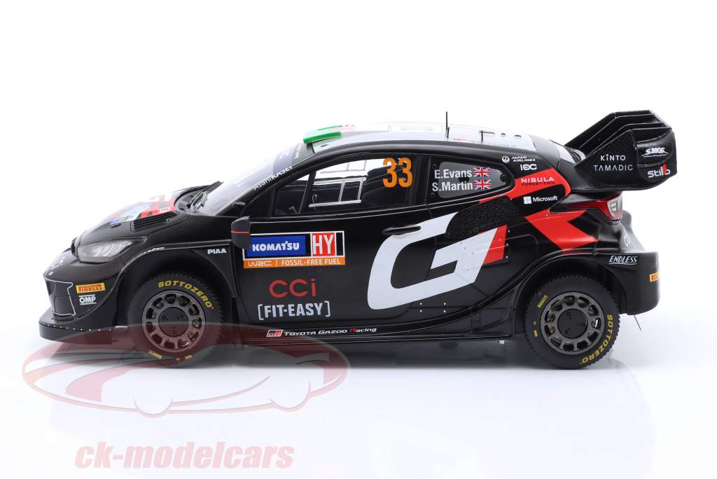 Toyota GR Yaris Rally1 Hybrid #33 2° Rallye Svezia 2024 Evans, Martin 1:18 Ixo