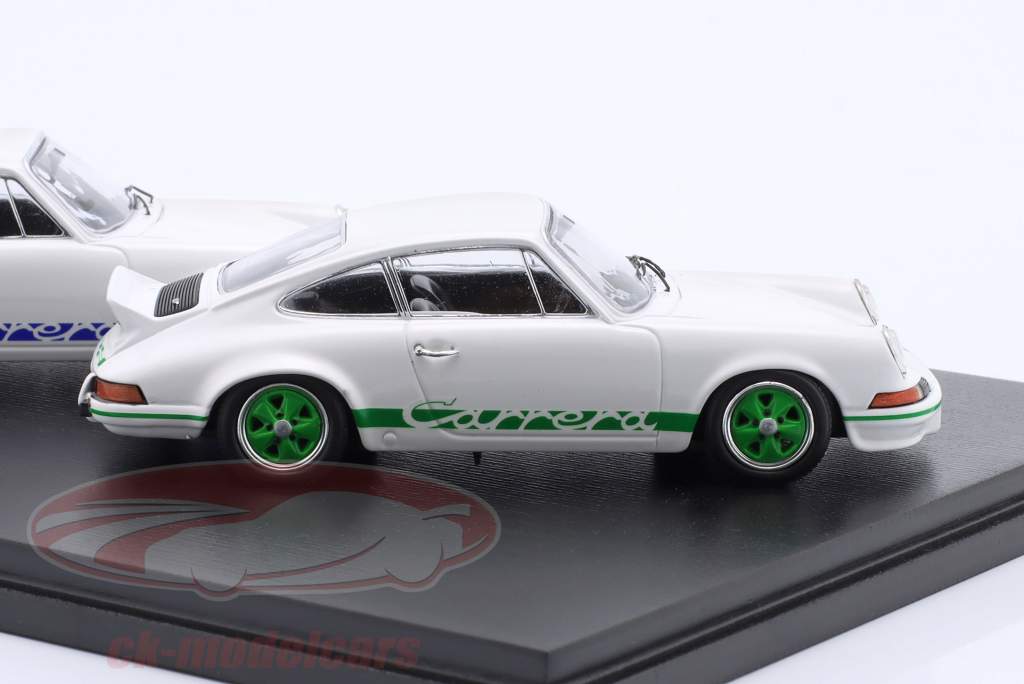3-Car Set Porsche 911 Carrera 2.7 RS Ano de construção 1973 branco 1:43 Schuco