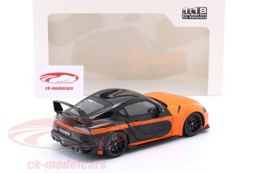 Toyota GR Supra Streetfighter Baujahr 2024 orange / schwarz 1:18 Solido