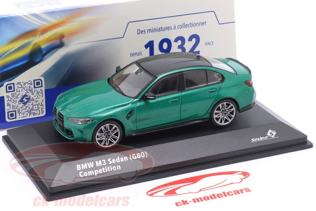 BMW M3 Sedan (G80) Competition Bouwjaar 2023 Isle of Man groente 1:43 Solido
