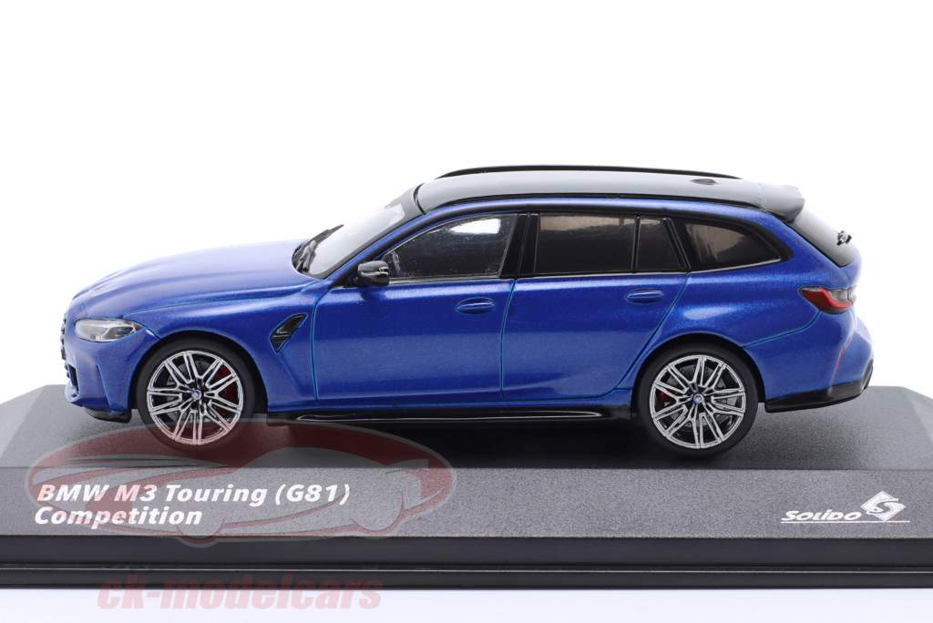 BMW M3 Touring (G81) Competition Byggeår 2023 San Marino blå 1:43 Solido
