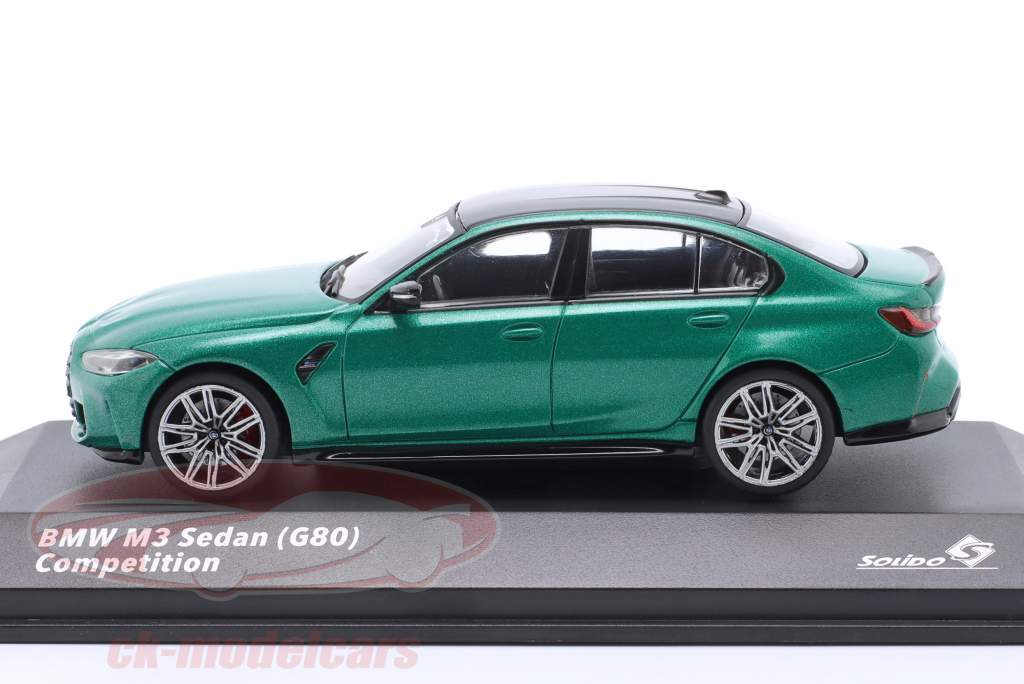 BMW M3 Sedan (G80) Competition 建設年 2023 Isle of Man 緑 1:43 Solido