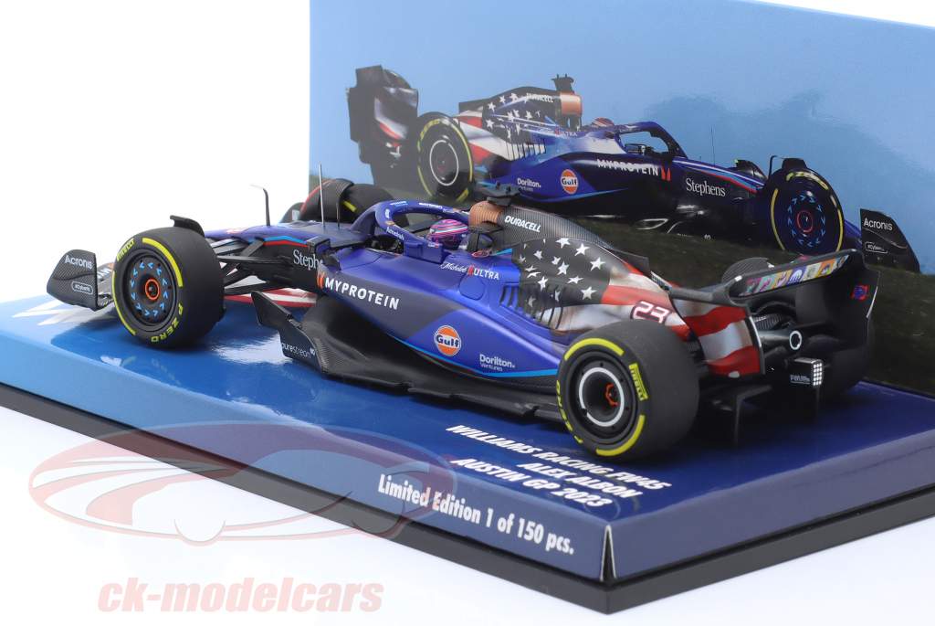 Alex Albon Williams FW45 #23 EUA GP Austin fórmula 1 2023 1:43 Minichamps