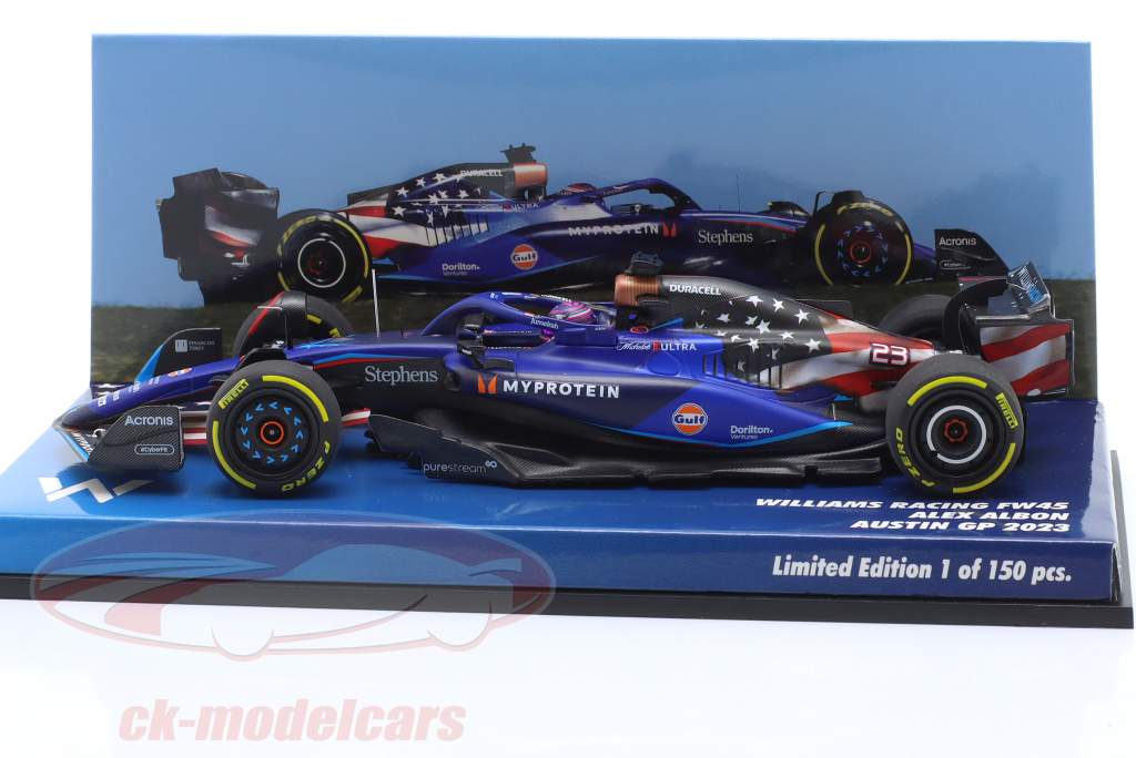 Alex Albon Williams FW45 #23 美国 GP Austin 公式 1 2023 1:43 Minichamps