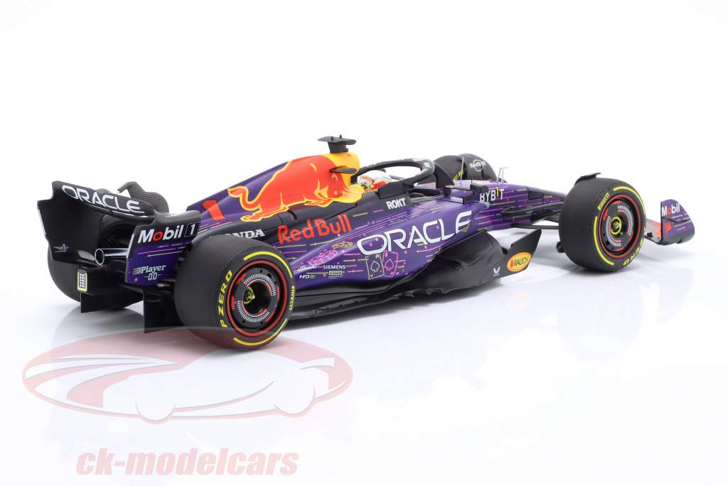 M. Verstappen Red Bull RB19 #1 ganhador Las Vegas GP fórmula 1 Campeão mundial 2023 1:18 Minichamps