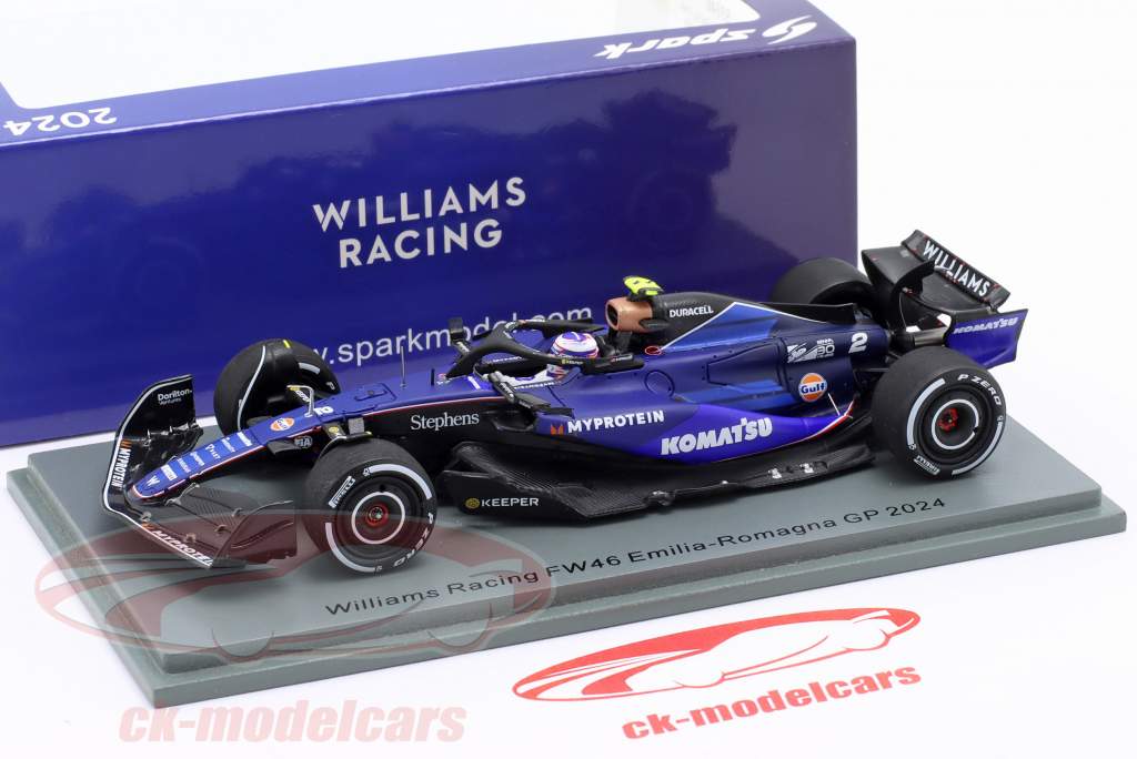 Logan Sargeant Williams FW46 #2 Emilia-Romagna GP formule 1 2024 1:43 Spark