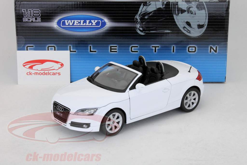 Audi TT Roadster Convertible wit / wit 1:18 Welly