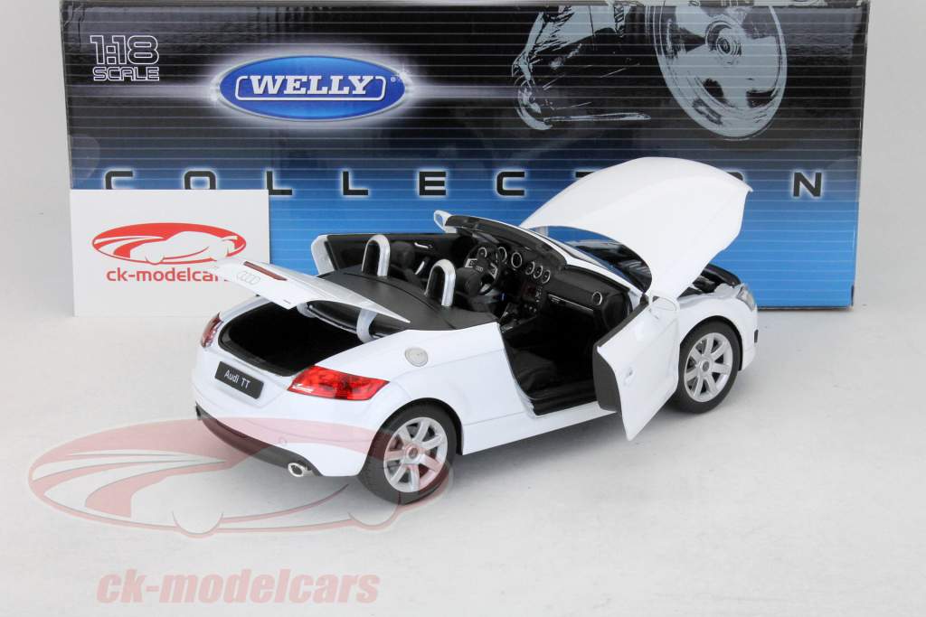 Audi TT Roadster Convertible wit / wit 1:18 Welly