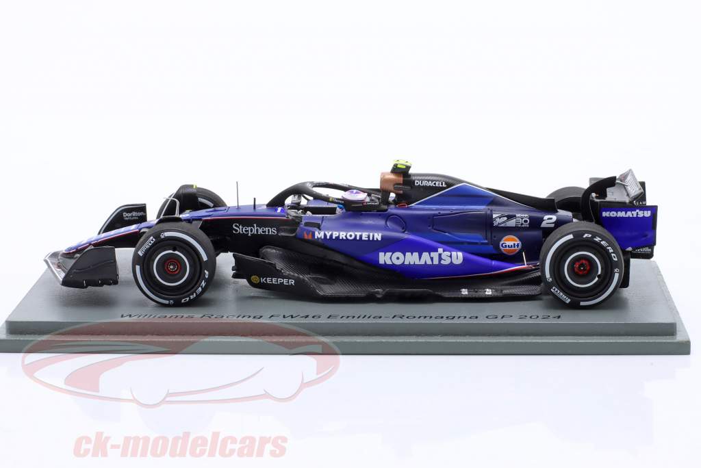 Logan Sargeant Williams FW46 #2 Emilia-Romagna GP formule 1 2024 1:43 Spark