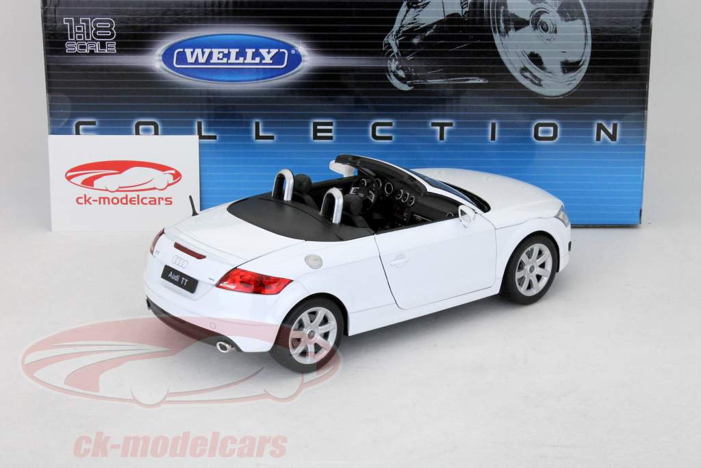 Audi TT Roadster Convertible wit / wit 1:18 Welly