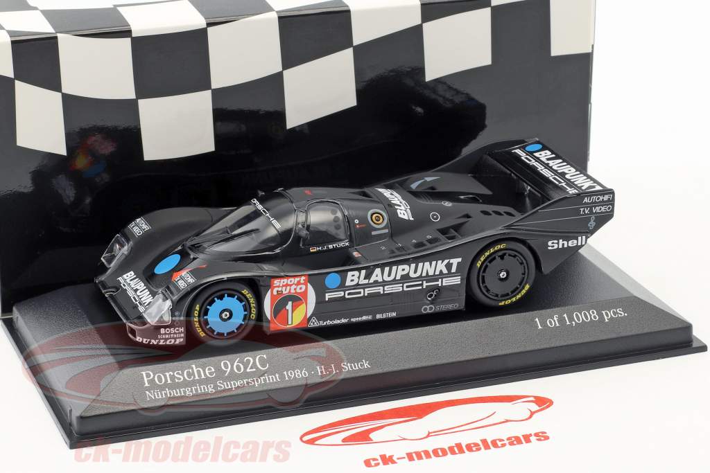 Porsche 962C #1 Nürburgring Supersprint 1986 H.J. Stuck Signature Edition 1:43 Minichamps