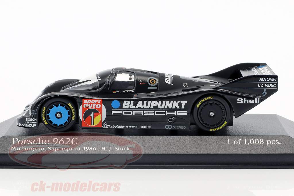 Porsche 962C #1 Nürburgring Supersprint 1986 H.J. Stuck Signature Edition 1:43 Minichamps