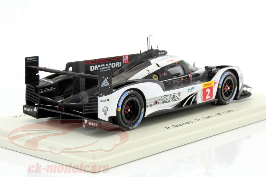 Porsche 919 Hybrid HY 6h Bahrain 2016 WEC Champion Dumas, Jani, Lieb Signature Edition 1:43 Spark