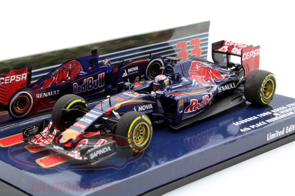 M.Verstappen Toro Rosso STR10 #33 4e Hongarije GP formule 1 2015 Signature Edition 1:43 Minichamps