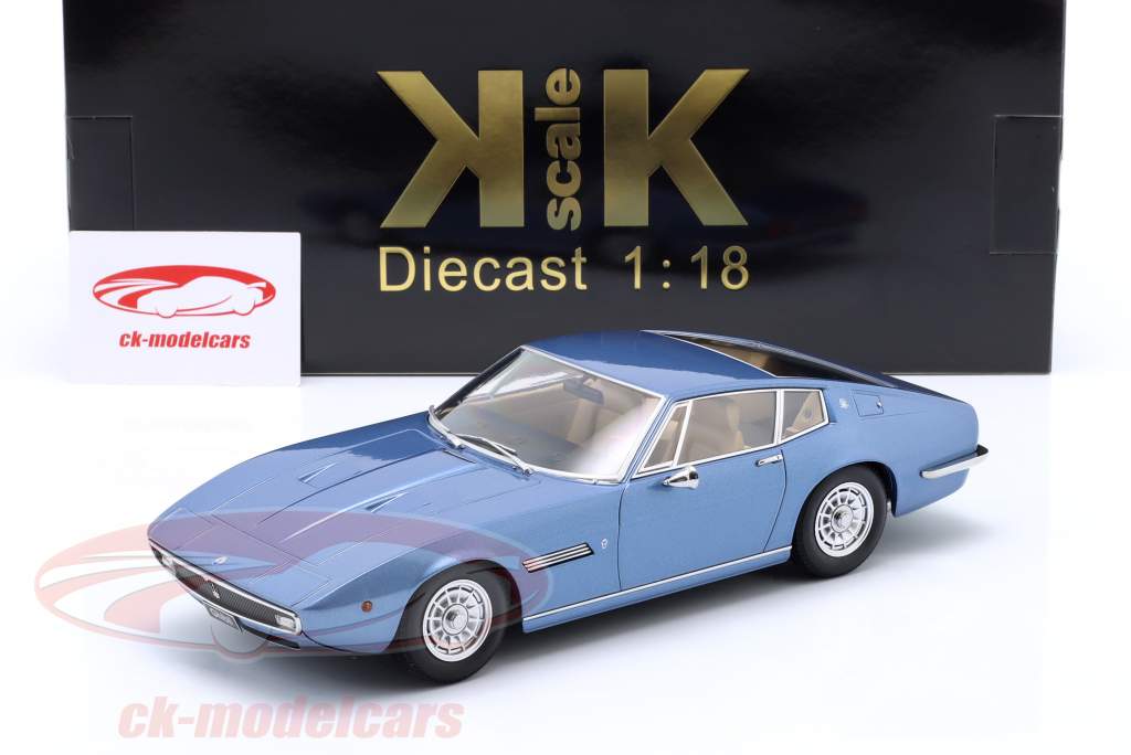 Maserati Ghibli Coupe year 1969 blue metallic 1:18 KK-Scale