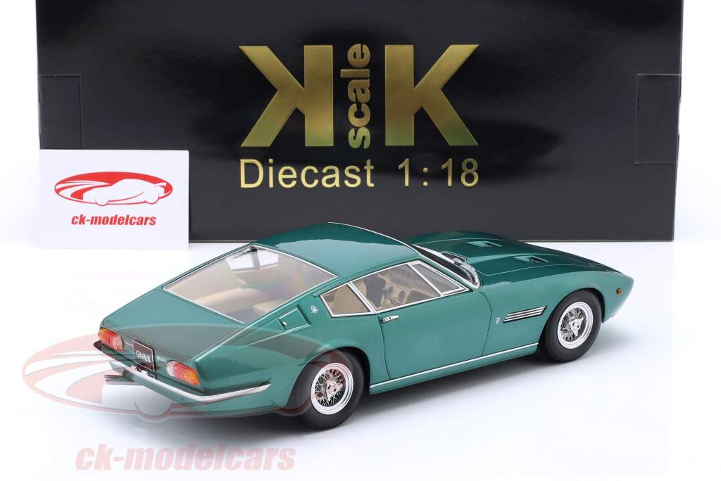 Maserati Ghibli Coupe Año de construcción 1969 verde metálico 1:18 KK-Scale