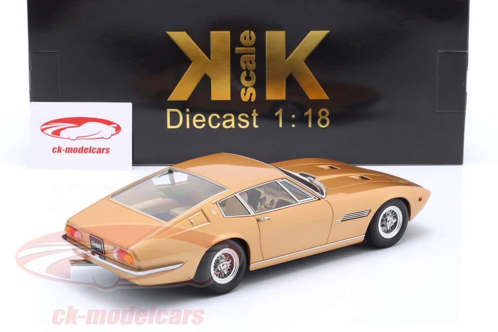 Maserati Ghibli Coupe Anno di costruzione 1969 oro metallico 1:18 KK-Scale